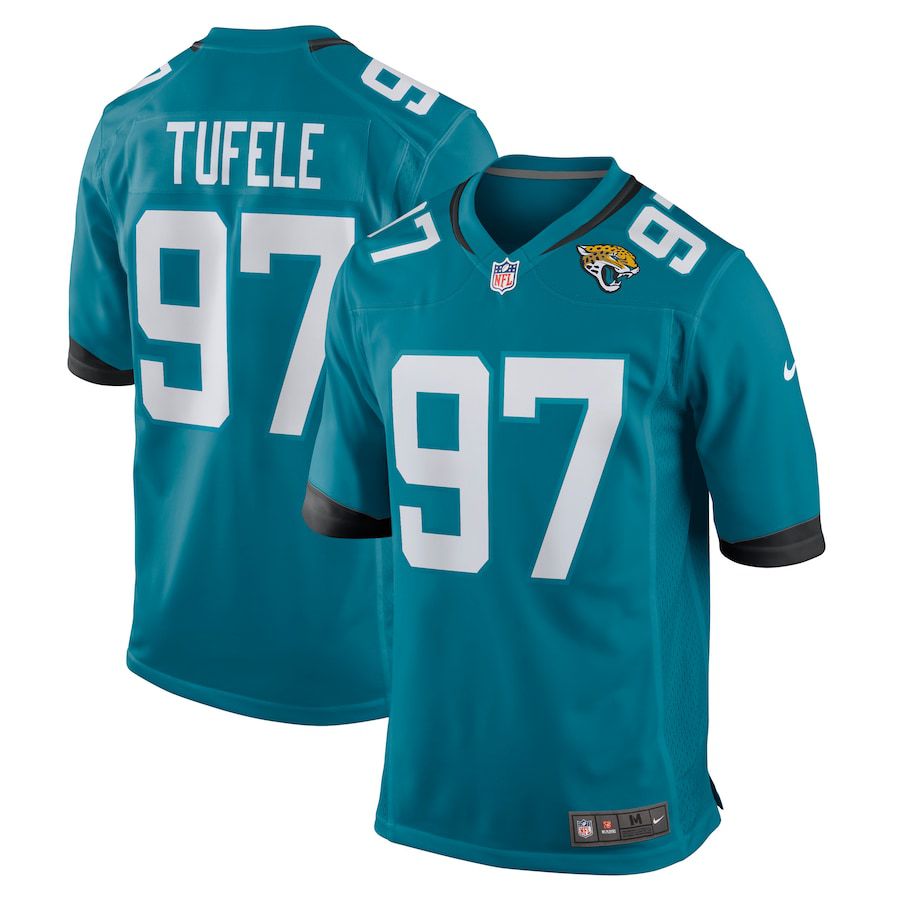 Men Jacksonville Jaguars #97 Jay Tufele Nike Green Game NFL Jersey->customized nfl jersey->Custom Jersey